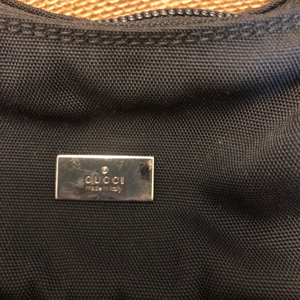 Gucci Vintage Leather-trimmed Handle Nylon Bag - Picture 2 of 7